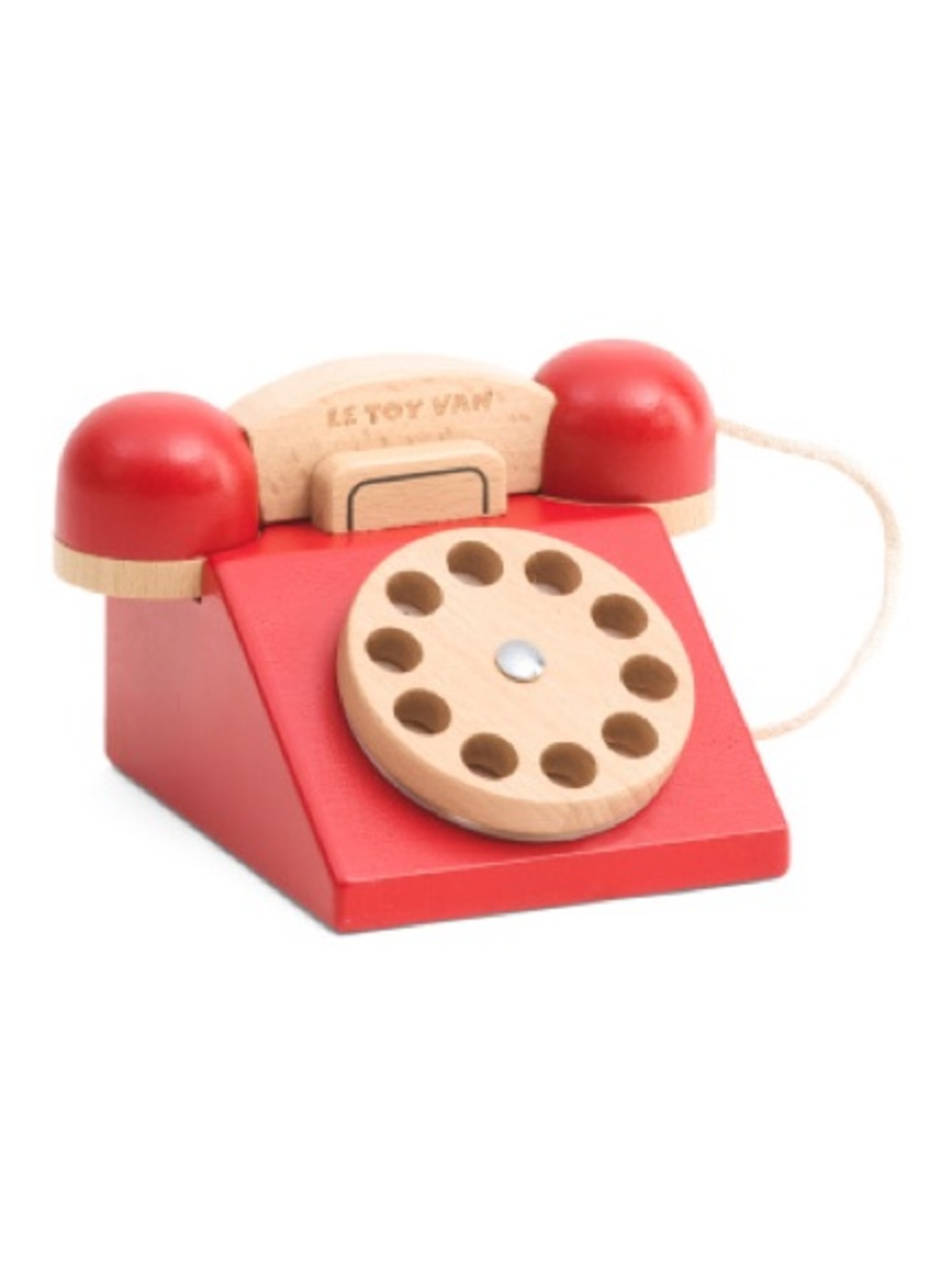 Classic Red Wooden Pretend Phone